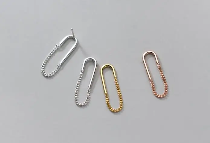 

Bohi оригинальные серьги из серебра 100% пробы с овальной подвеской