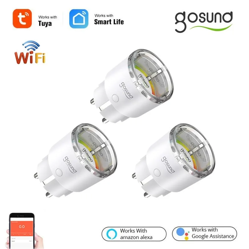 

Gosund Tuya 10A WiFi Switch Smart Plug 220-240V EU Socket Remote Control Voice Control Work With Alexa Google Home Smart Home