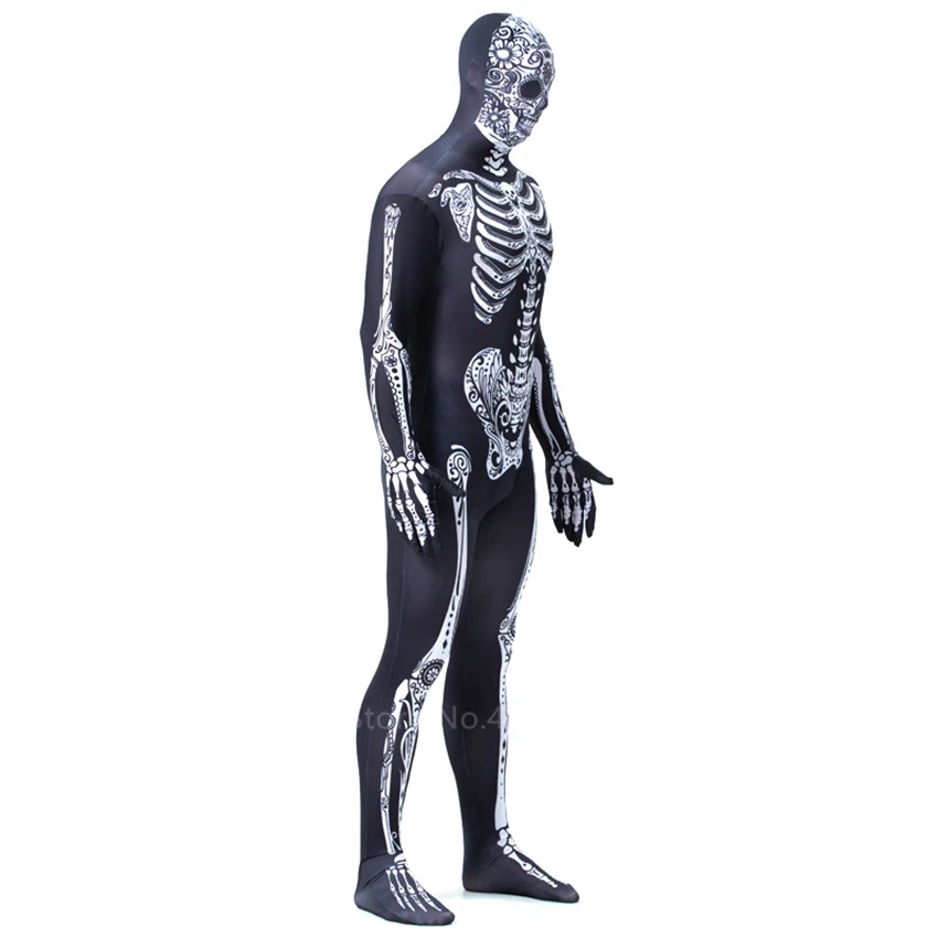 Страшный Скелет Зомби вампира унисекс аниме косплей Хэллоуин костюм для мужчин