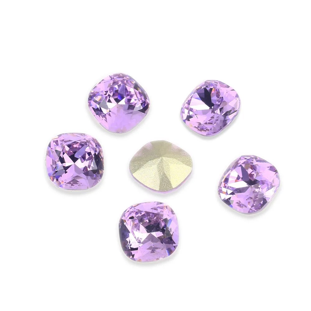 12 мм толстые квадратные стеклянные кристаллы стразы K9 Стразы Блеск 3D Pointedback со