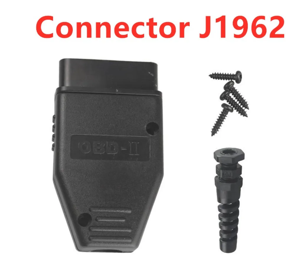 

10pcs/Lot Fast Shipping! 16Pin Adapter OBD2 OBDII Male Connector J1962 Plug Adapter Wiring Connector Diagnostic Tool