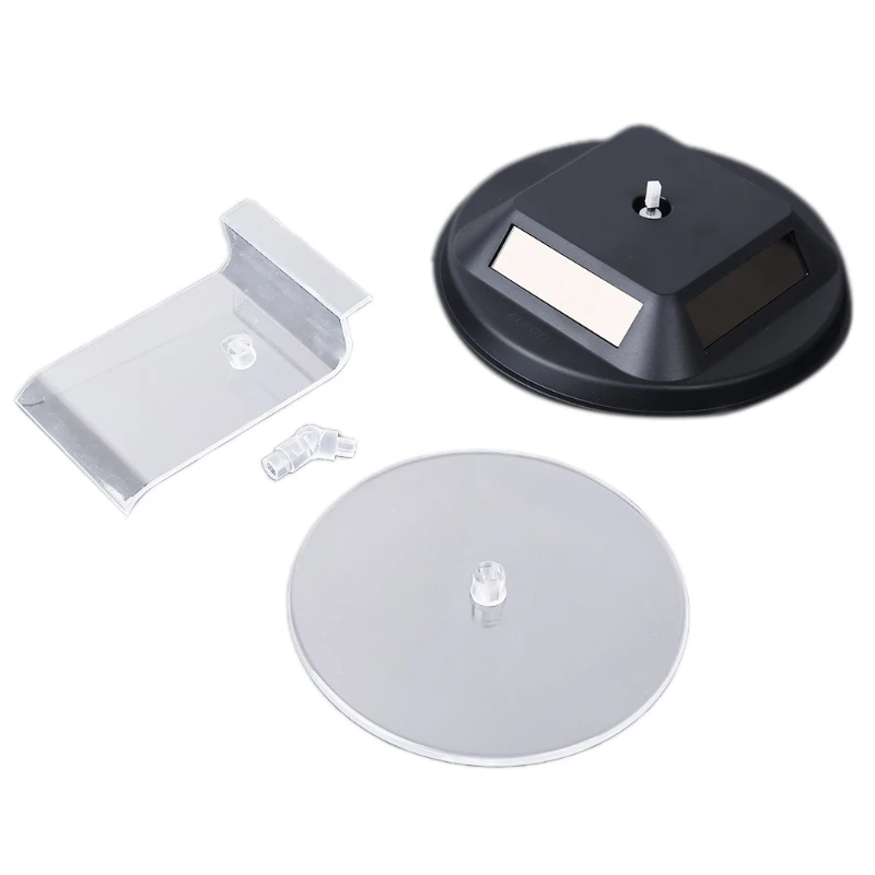 

360 Degree Rotating Turntable Display Stand Solar Powered Jewelry Watch Holder T84A