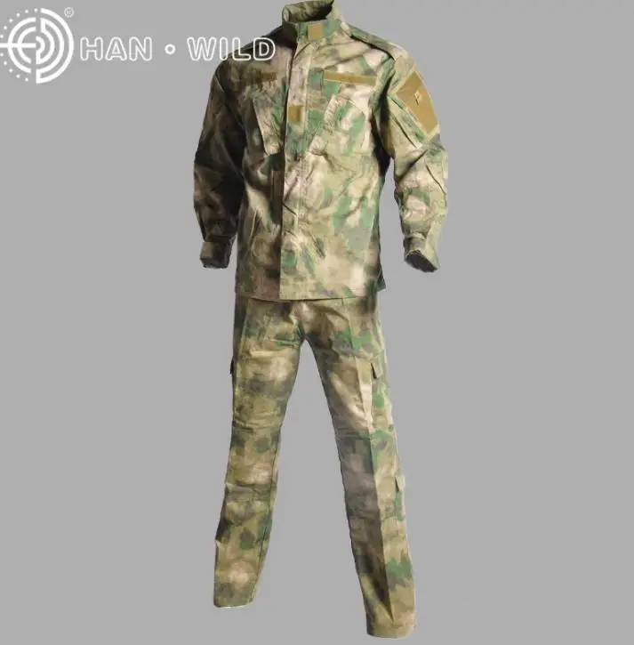 Тактический Костюм Ghillie камуфляжная охотничья одежда рубашка + брюки Мультикам