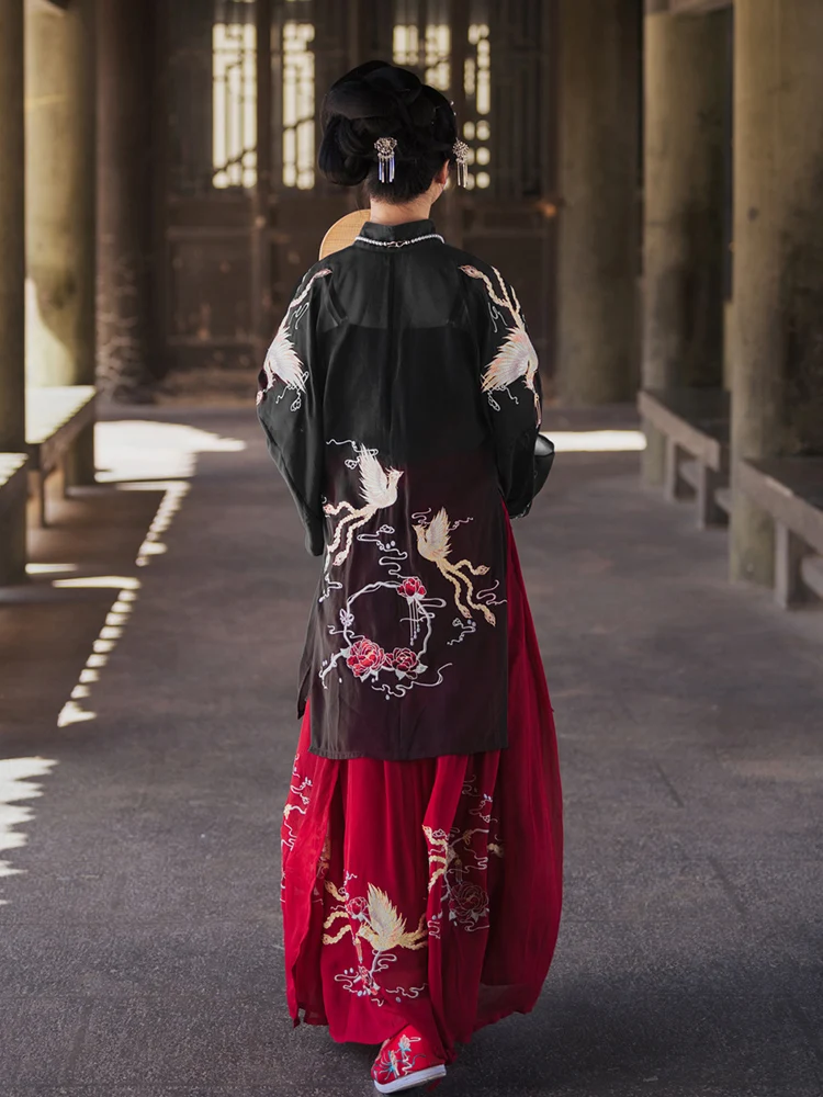 

2020 Chinese Traditional Elegant Classical Dance Stage Costumes Women Long Robe Ming Dynasty Ancient Clothes New Hanfu Dress