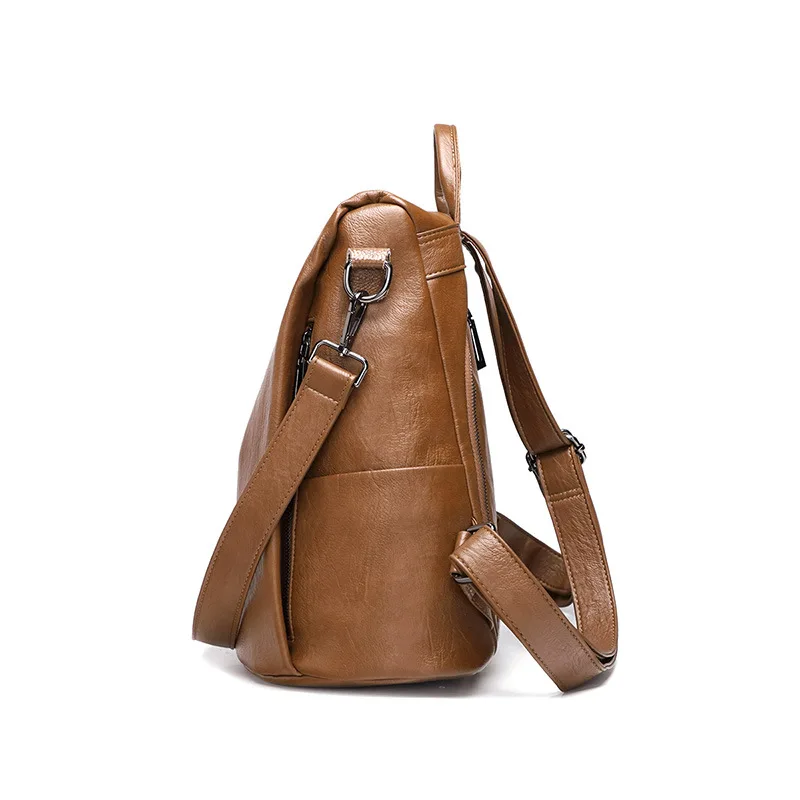 Женский рюкзак mochila feminina повседневный многофункциональный женский кожаная