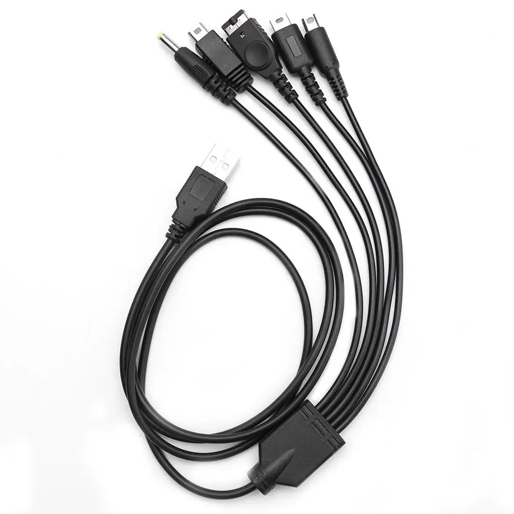 

Game Accessories 5 in 1 USB Charger Cable Fit for Nintendo 3DS(XL/LL) 2DS DSi(XL/LL) GBA SP Wii U for PSP 1000/2000/3000