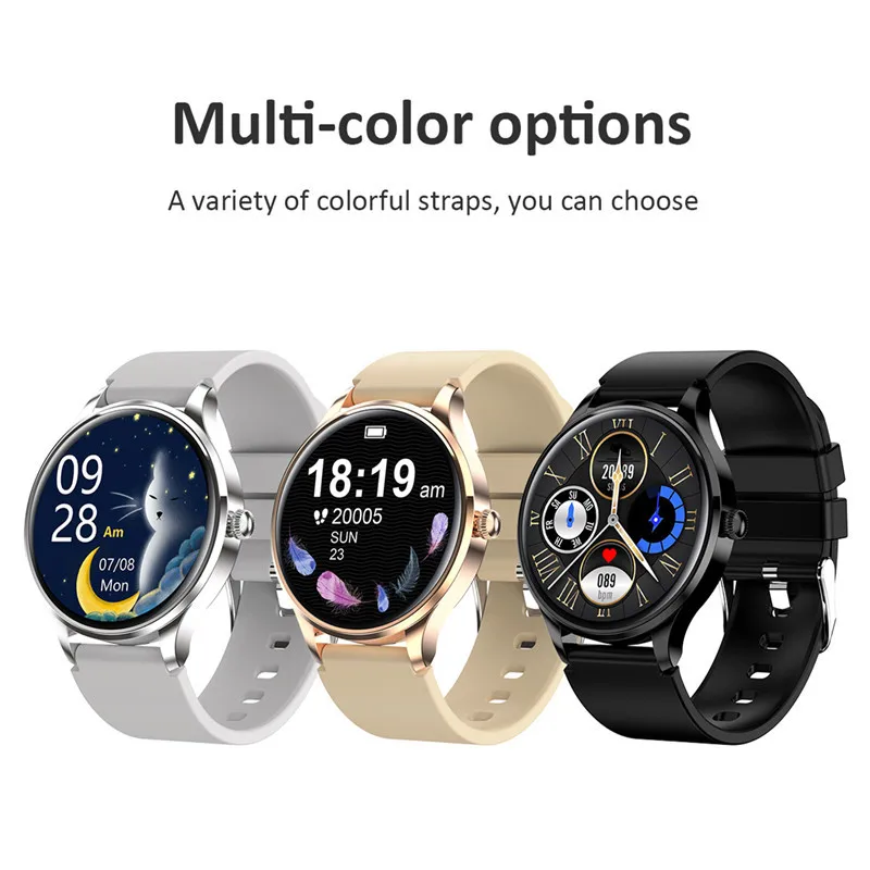 

G3 Smart Watch Women 1.09 Full Touch Round Sport Smartwatch Men Music Play Heart Rate Blood Pressure Monitor For Android IOS