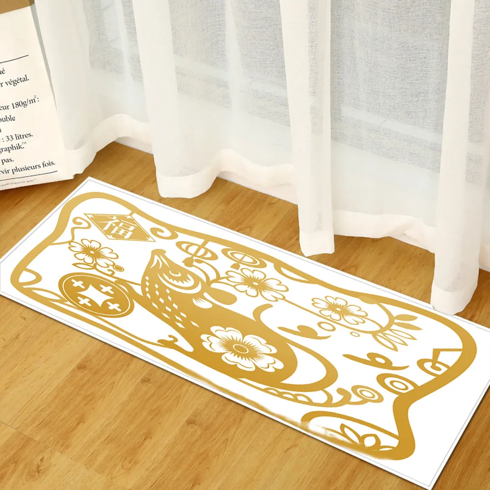 Новогодний кухонный коврик Zeegle для замены нескользящий напольный прихожей
