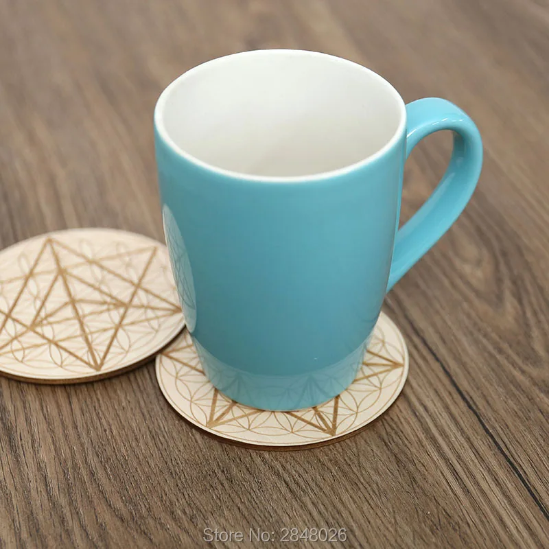 Подставка Metatron's Cube с гравировкой подставка под деревянную решетку деревянная