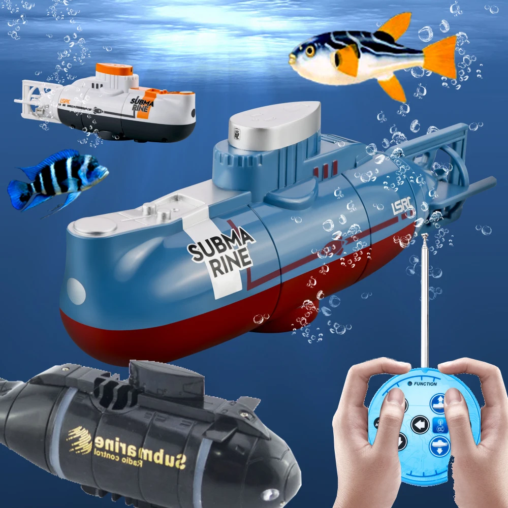Mini Remote Control Submarine Boy Bath Toys for Kids Children Rc Boat Under Water Fish Tank Toy Electric Ship Girl 6 8 Years Old
