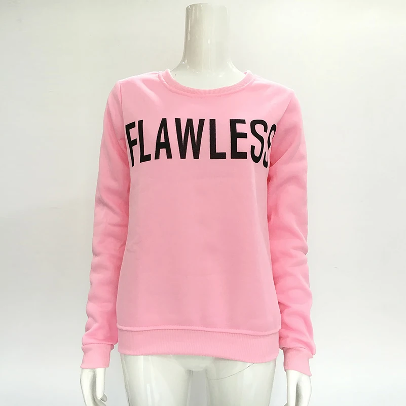 Letter Flawless Hoodies Sweatshirts 2022 Women Casual Kawaii Harajuku New Sweat Punk For Girls Clothing European Tops Korean