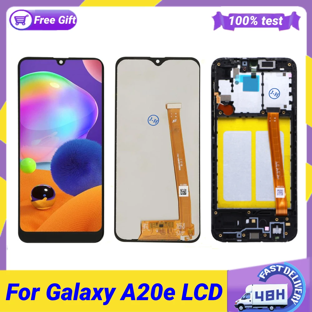 Оригинальный ЖК-дисплей A20E для Samsung Galaxy A20e с сенсорным экраном и дигитайзером в