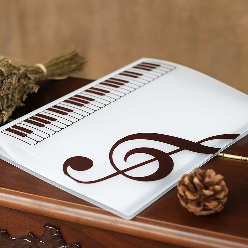 80 Pages A4 Piano Paper Sheets Document File Organizer Folder Five-line Clip Music Score |