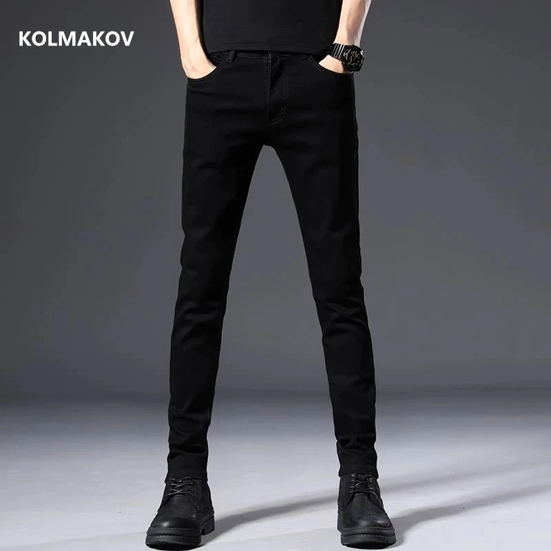 2022 new arrival four seasons jeans men fashion elasticity men's jeans male cotton jeans pants,blue white black size 28-36