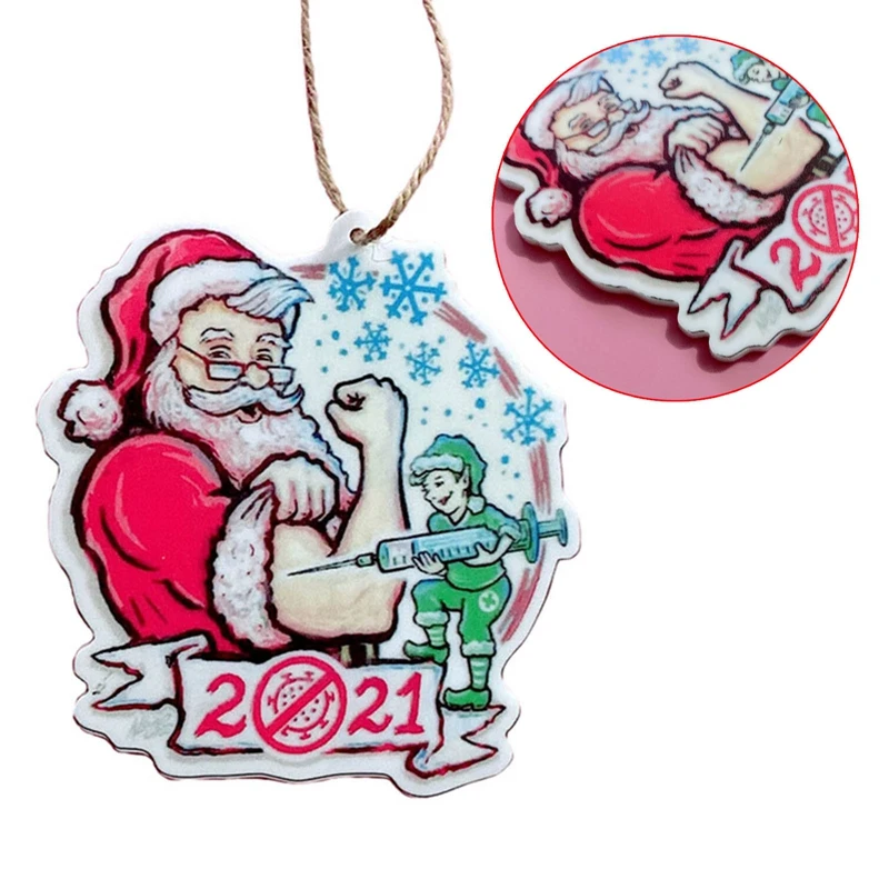 

Creative Christmas Ornament Acrylic Santa Claus Decorate Xmas tree Hanging Pendant 2022 New Year Gifts