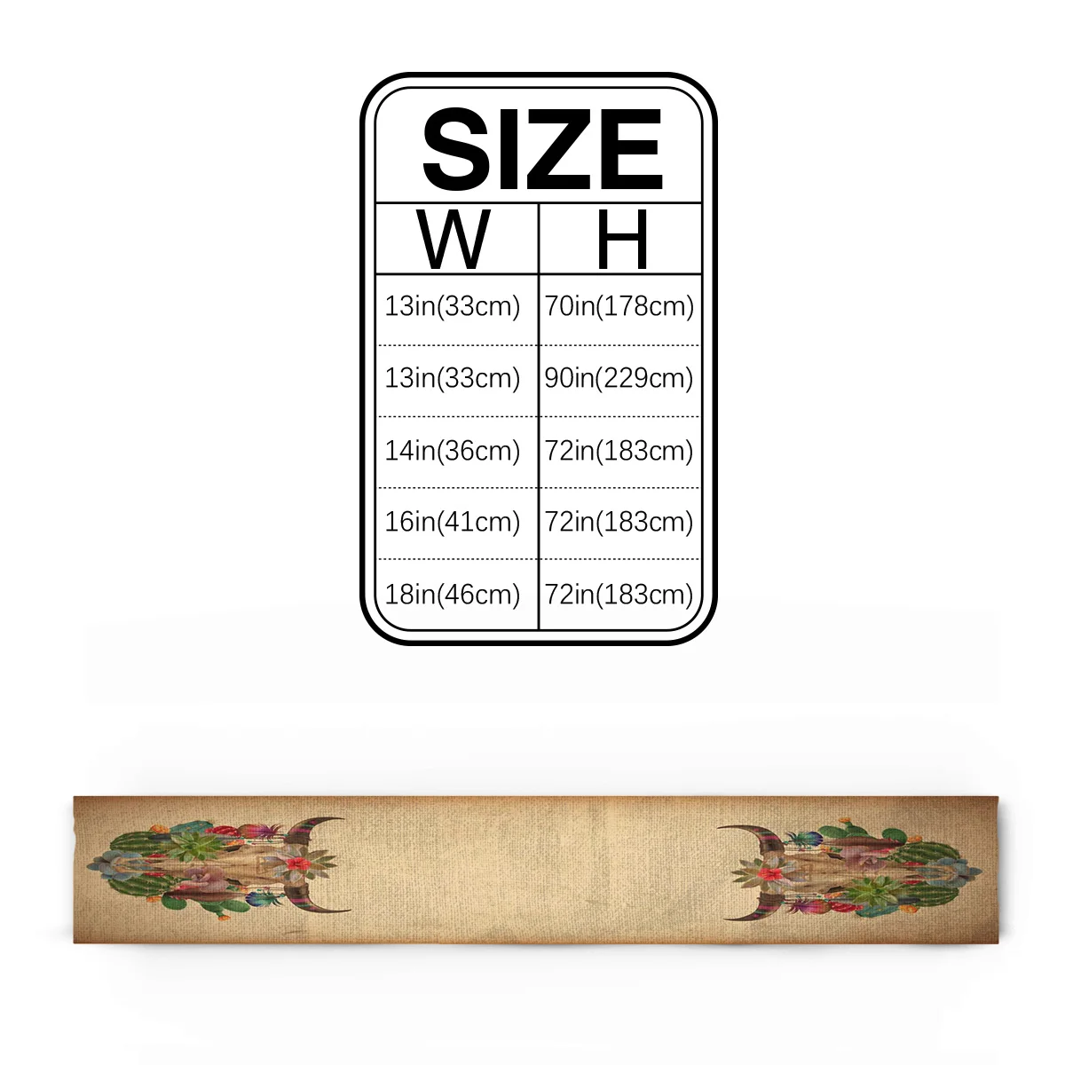 Летний кактус корова череп ретро Multi настольная дорожка Современная льняная