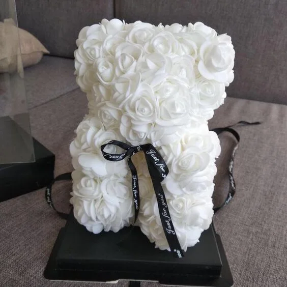 

Rose Bear Artificial Flowers Roses Teddy Bear Unicorn Anniversary Christmas Valentine Gift for Girlfriend Wedding Decoration