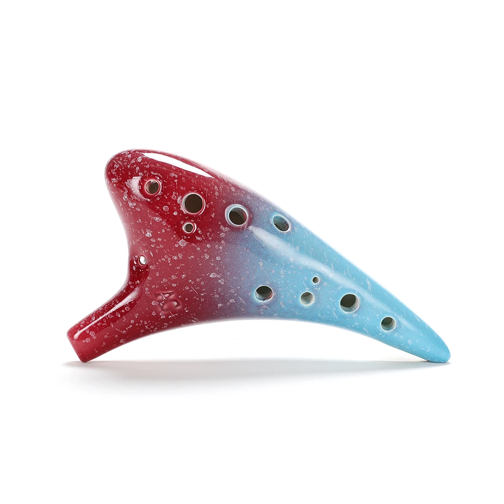 12 отверстий керамический Ocarina Alto C звездный стиль музыкальный инструмент с