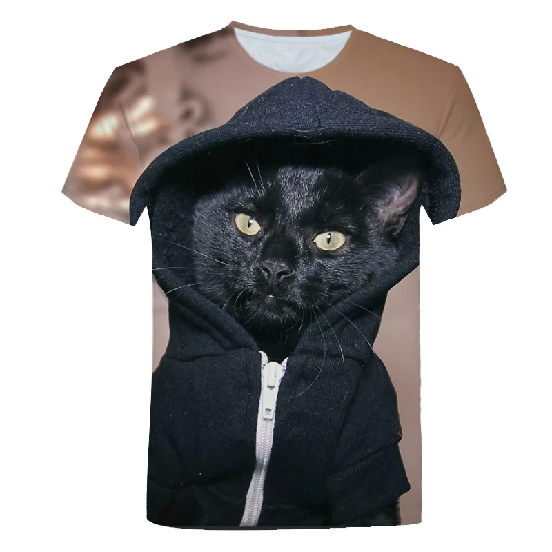 

Fashion Cool Pullover T-Shirt Cartoon Anime Wolf 3d Printing Harajuku Style Sports Boys Girls Cool Breathable Short Sleeves