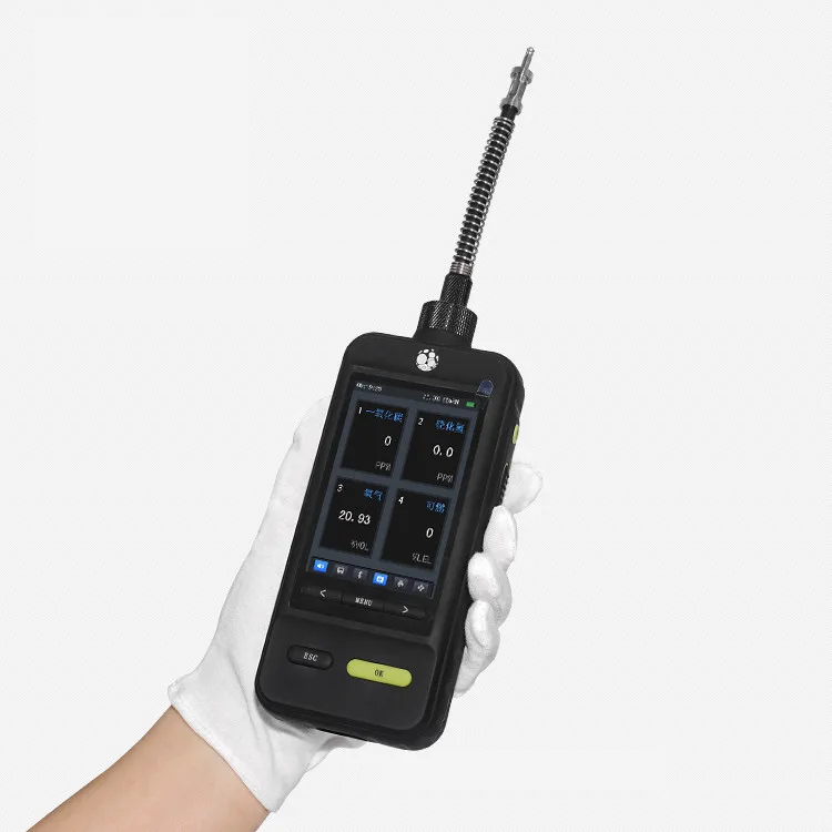 1000ppm газоанализатор чистоты серводорода H2S с цветным экраном высокого