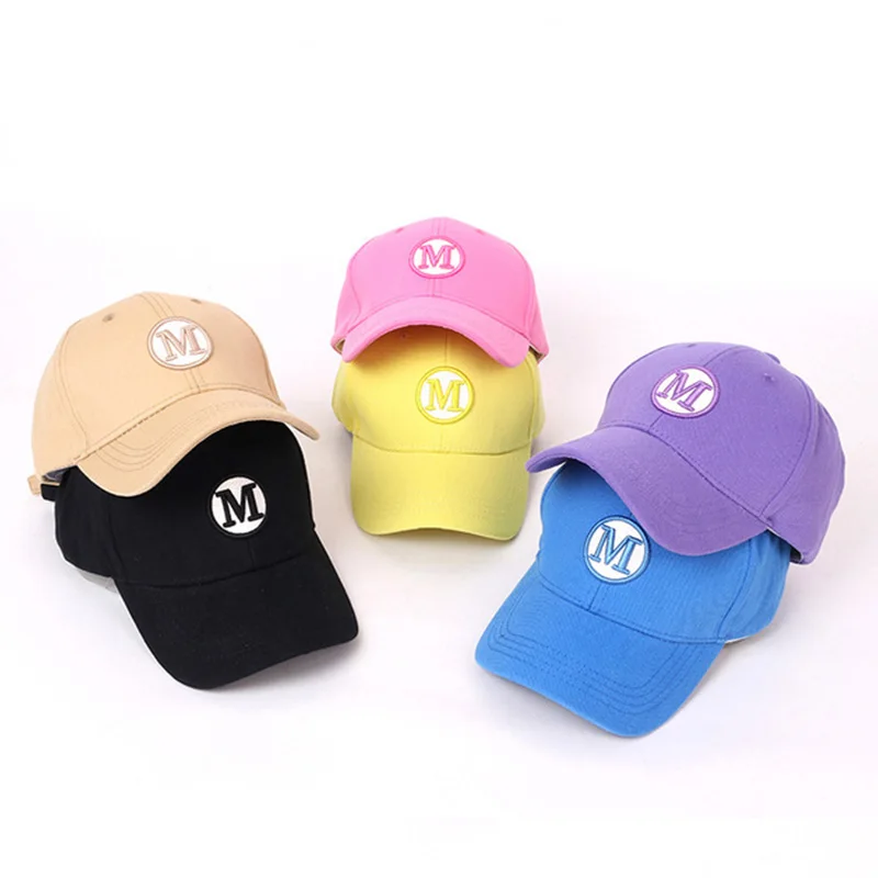 

Spring Summer Child M Letter Cap Baby Kids Boy Adjustable Cotton Baseball Caps Boys Hip-Hop Hats Baby Outdoor Girl Sun Hat