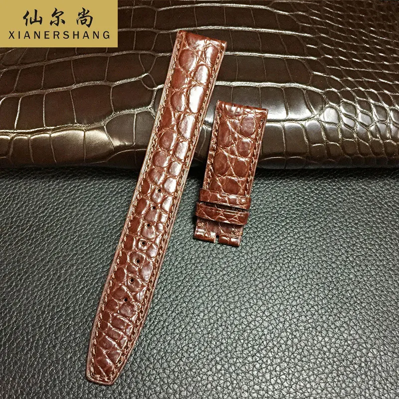

Luxury Custom NGENIEUR FAMILY Watchbands 19MM 20MM 21MM Handmade Crocodile Skin Watch Band Genuine Leather Belt Alligator Strap