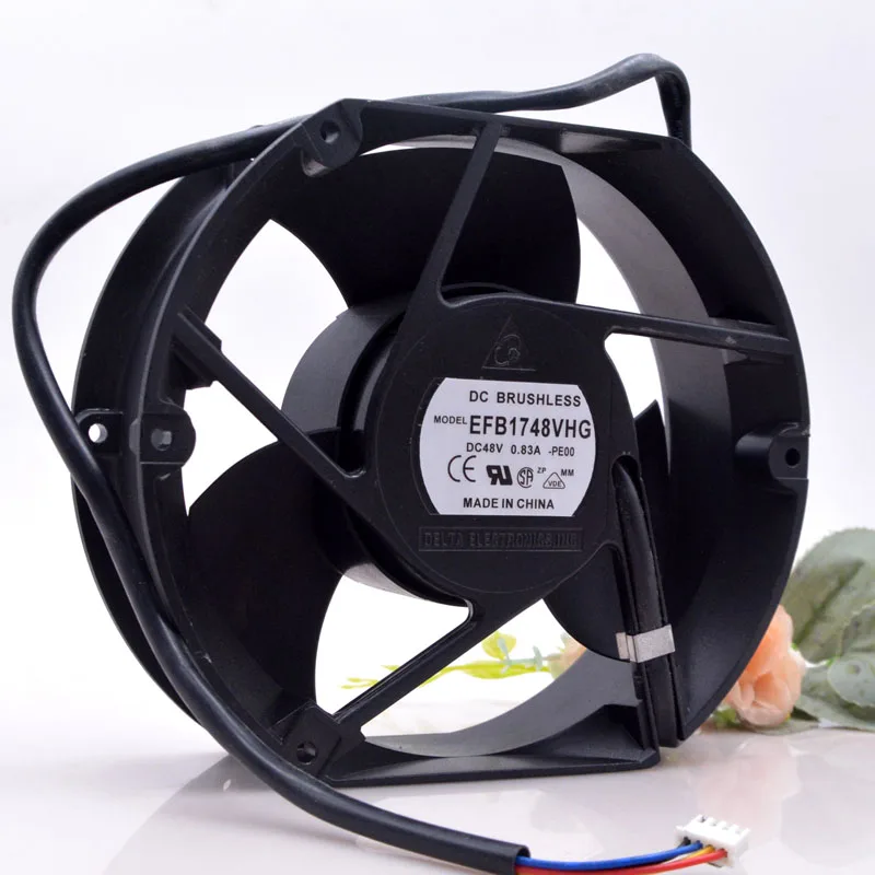

Delta EFB1748VHG-PE00 48V 0.83A Max Airflow Rate Converter Cooling Fan 17CM