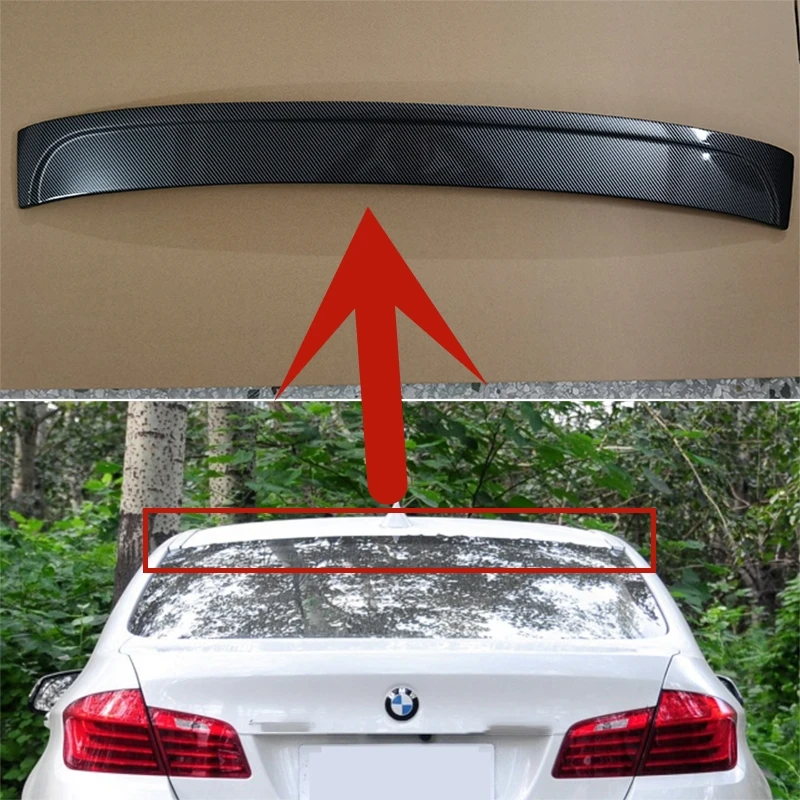 

Use For BMW 5 Series F10 2011-2017 Year Spoiler Roof Sport ABS Plastic Carbon Fiber Look Rear Trunk Wing Body Kit Accessories