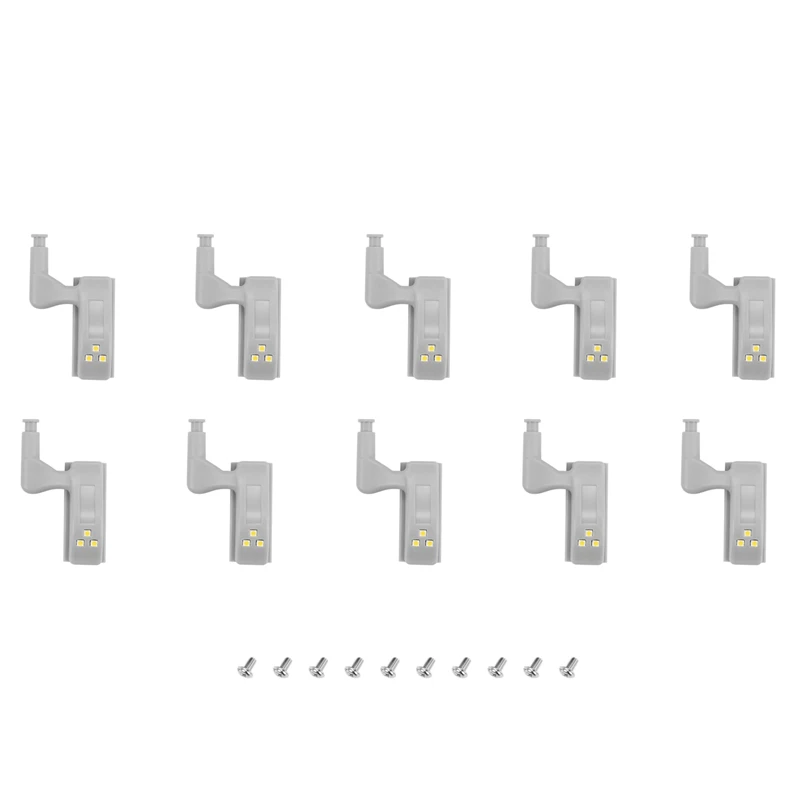 

10Pcs Cabinet Cupboard Wardrobe LED Hinge Light Smart Sensor Lamp