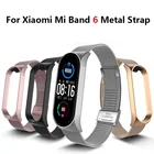 Браслет металлический для Xiaomi Mi Band 6, Безвинтовой силиконовый браслет для Mi Band 6, аксессуары для умного браслета