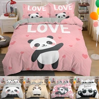 bedding decor bedclothes cute panda patterns set 23pcs duvet cover set8 styles