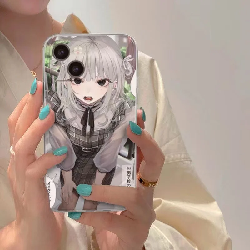 

Comics Girl Phone Case for IPhone 13 Pro Max 12 Mini 11 SE 2020 6 7 8 Plus XS X XR Clear Kawaii Luxury Soft Silicone Back Cover