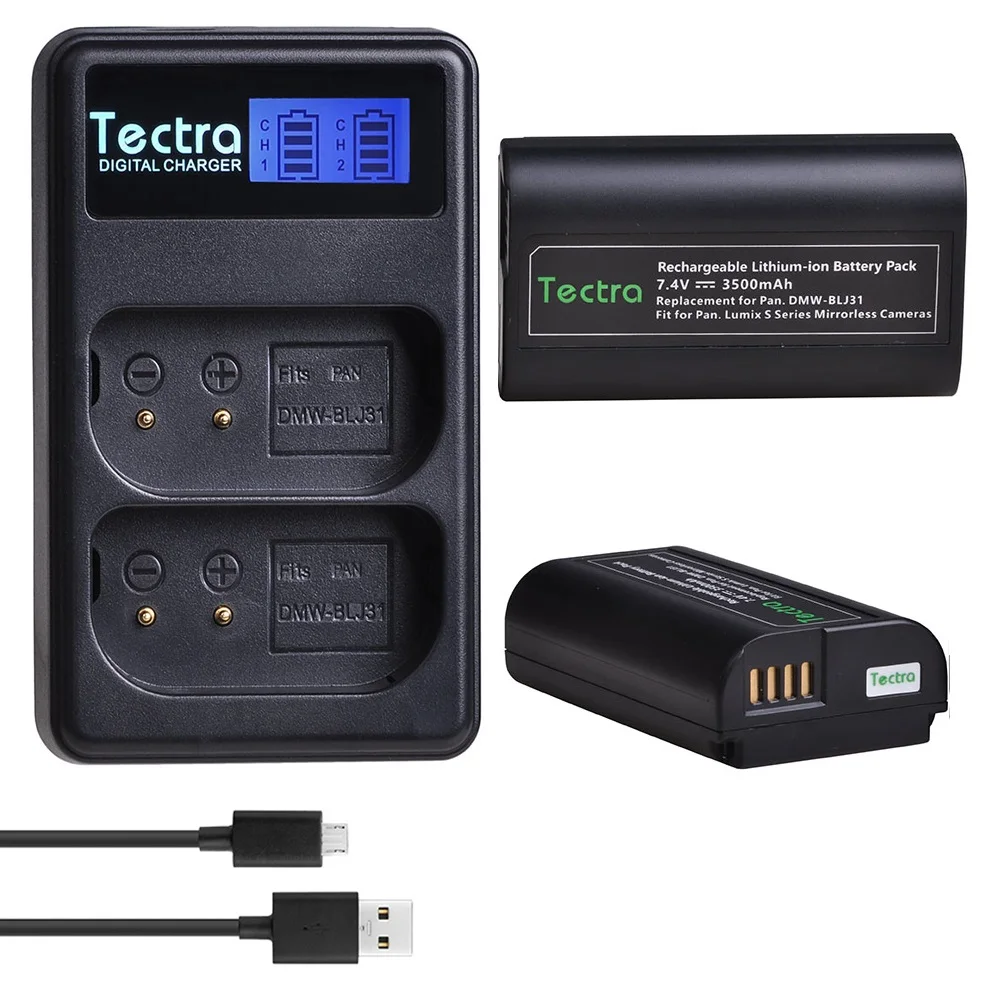 

Аккумулятор и зарядное устройство на 3500 мА · ч для аккумулятора DMW-BLJ31, совместим с фотоаппаратами Panasonic Lumix