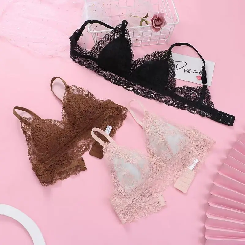 

Sexy kids girls thin Underwear small bra Top Women Wireless adjustable Women's breast cover Lace Bras Bralette Brassiere