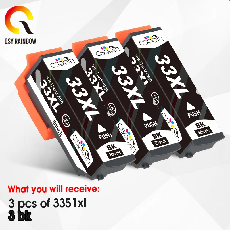 10 шт. и чистое решение cartriges 33XL 33 XL T3351 T3361 T3362 T3363 t3371 совместимый с принтером Epson Model