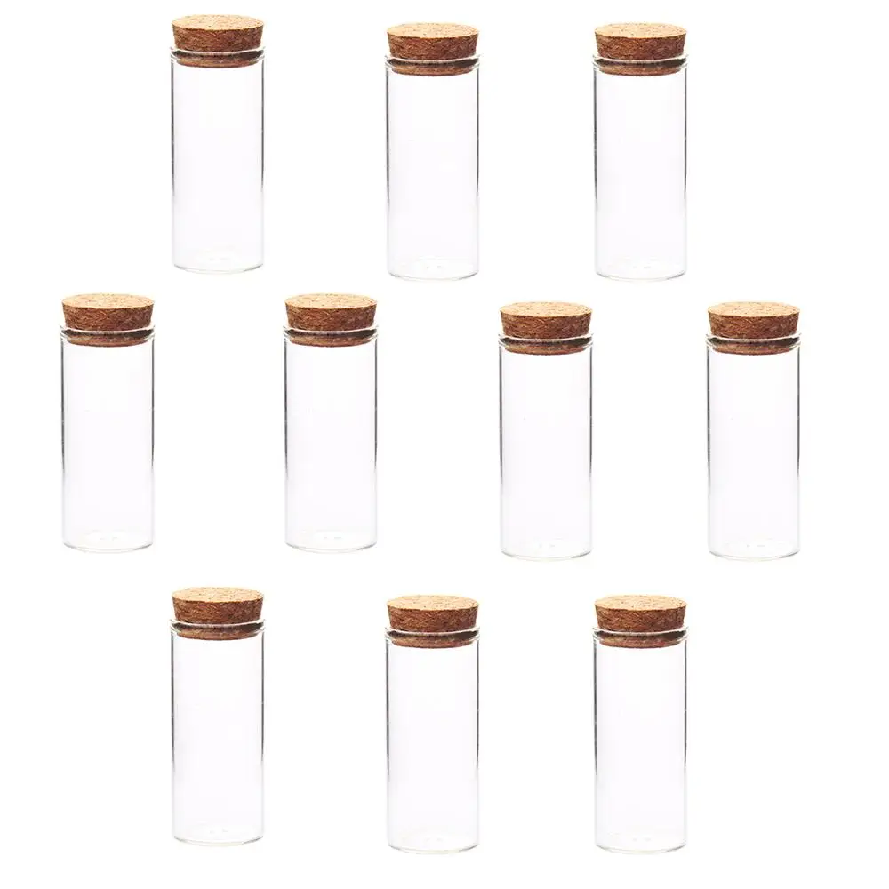 10Pcs 30x70mm 30ml Цена мини, из прозрачного стекла бутылки Флаконы пустой образец банки с пробкой сообщение флакон свадьбы желаний бутылка, Лидер продаж - Цвет: 10Pcs 30x70mm 30ml
