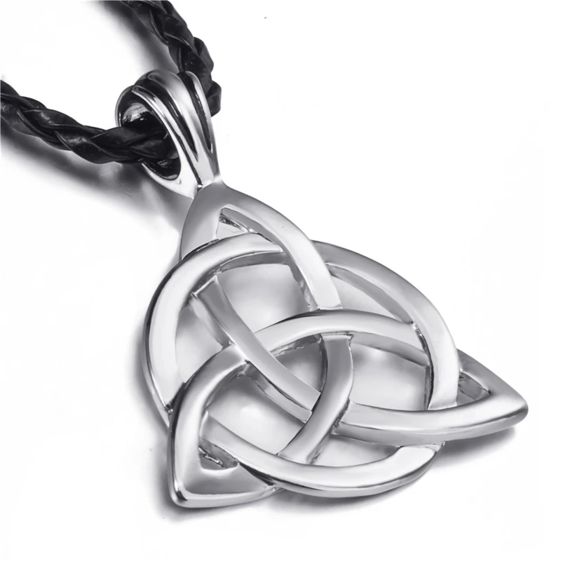 Celtics Knot Triquetra Trinity мужской и женский Оловянный кулон с ожерельем 24 дюйма LP234 |