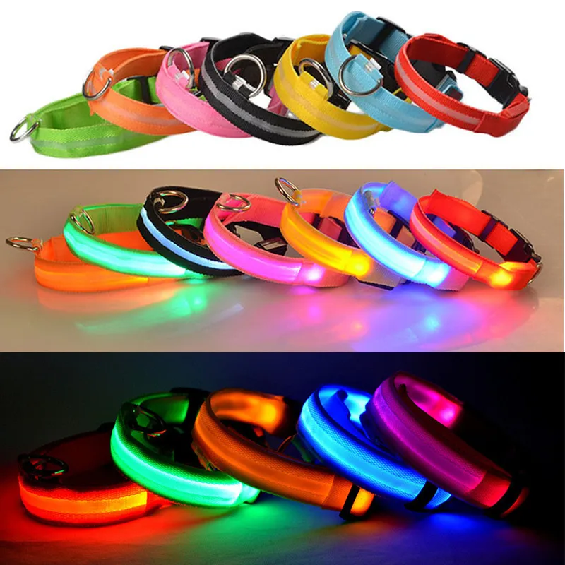 USB Charging Led Dog Collar Anti-Lost Luminous Flashing Necklace Cat Light Outdoor Walking Night Safety Pet Supplies | Дом и сад