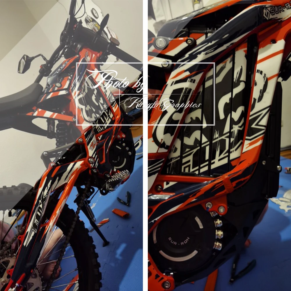 KUNGFU GRAPHICS MX Racing Sticker Набор стикеров для велосипеда-грязи Электрический