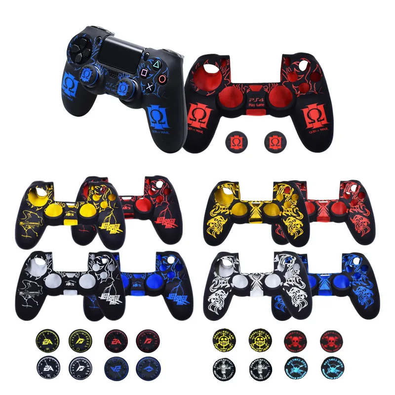 PS4/Slim/Pro Soft Silicone Rubs Case Cover For SONY Playstation 4 PS4 Controller Protection Pro Slim Gamepad | Электроника
