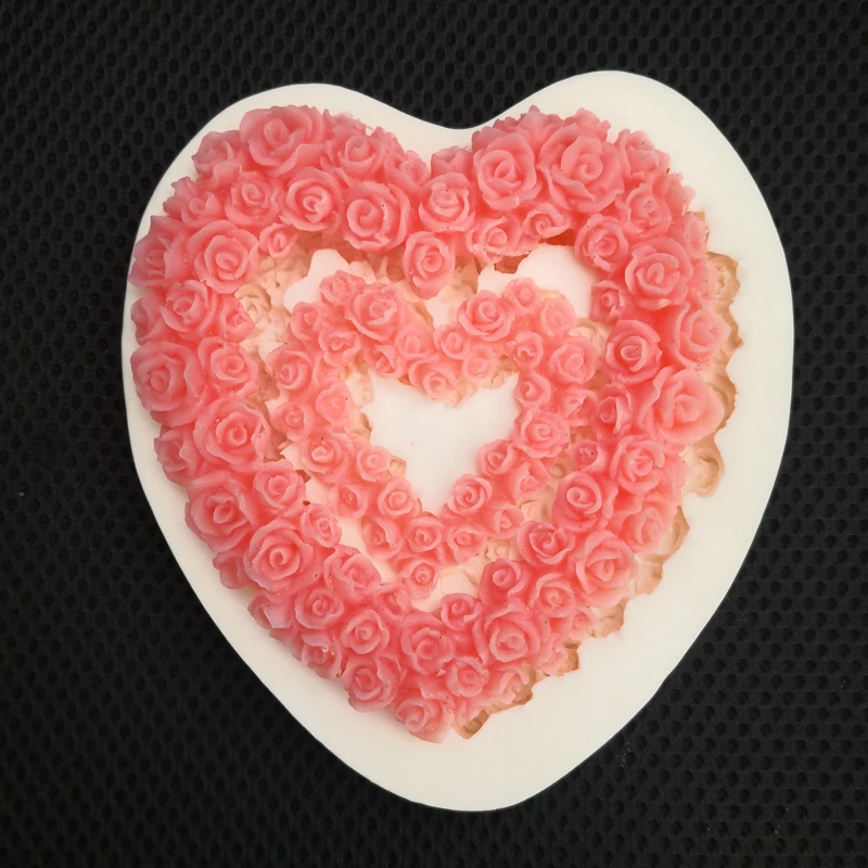 

New Rose Wreath Silicone Fondant Mould Chocolate fondant resin baking cake tool