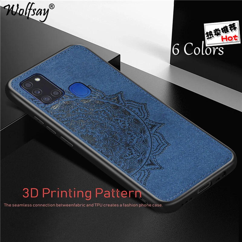 

Cotton Fabric Case For Samsung Galaxy A21S Case Magnetic Silicon Phone Case For Samsung A21S Cover For Samsung A21S A21 S 6.5"