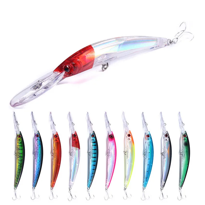 

HENGJIA 12 Colors 23.5CM 17.5G Minnow Fishing Lure Laser Artificial Bait 3D Eyes Fishing Wobblers Bait Crankbaits Fishing Tackle