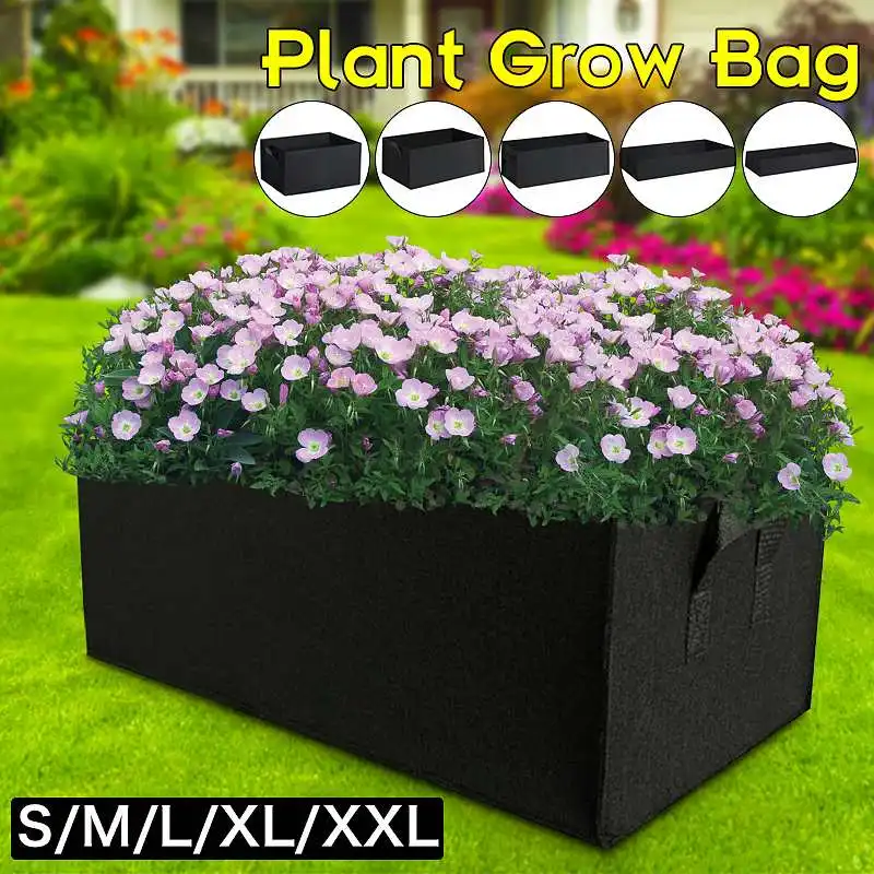 

Rectangle Felt Planting Bag Garden Planting Container Grow Bags Breathable Pot for Plants Nursery Pot for Ornamental vegetable