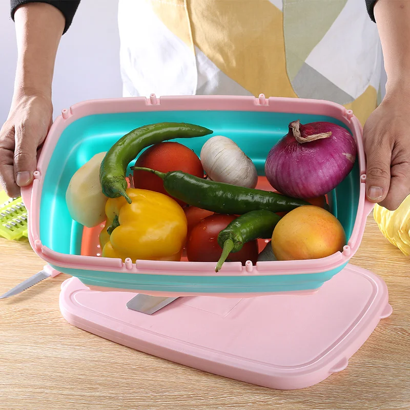 

9-in-1 Multi-function Cutting Board Folding Cutting Board Portable Kitchen Utensils TT-best