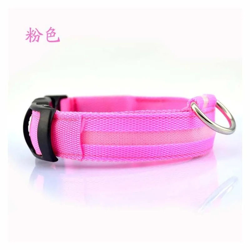 

Dog supplies pet light collar LED rechargeable collar night anti-lost silk mesh pet light collar