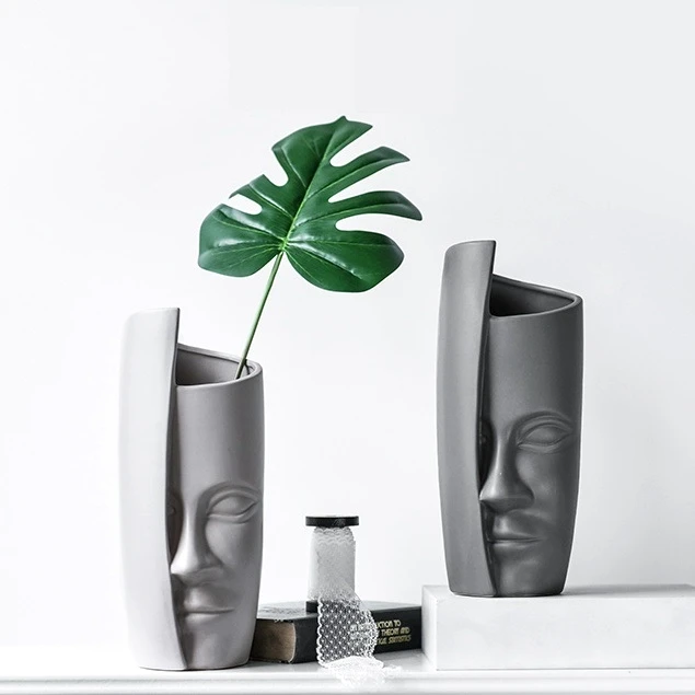 Художественная фарфоровая ваза для лица абстрактная керамика головы человека