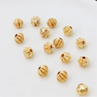 14k gold filled 7x6mm retro lantern beads hand string beads diy accessories beaded accessories necklace