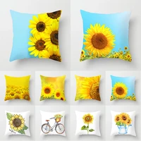 sunflower cushion cover summer sofa pillow cases bedroom home decor car office decorative 45x45cm