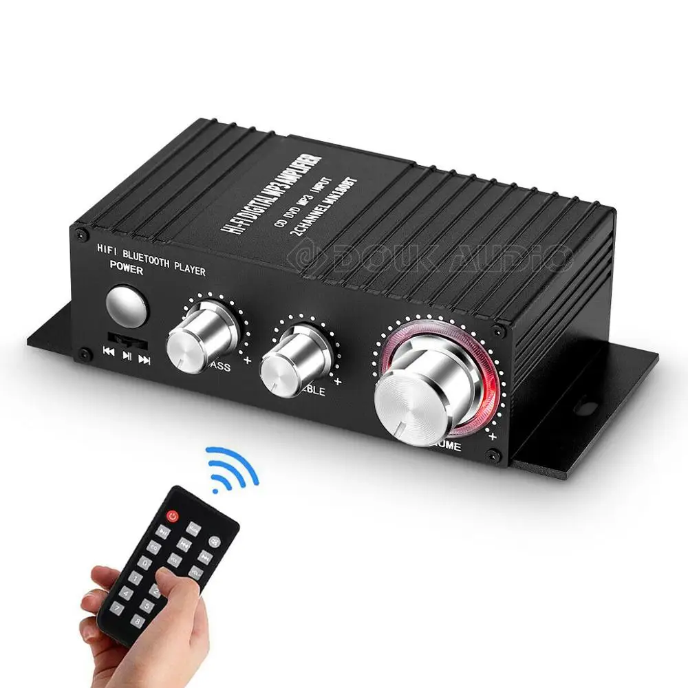 HiFi 100 Вт 2,0 канальный Bluetooth усилитель мощности стерео аудио приемник Цифровой усилитель для домашнего автомобиля морской USB музыкальный плеер ИК-пульт дистанционного управления - Цвет: Without Power Supply